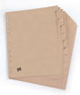 Oxford touareg - linguette in cartone - a4 - 12 linguette - non stampato - 11 fori - naturale
