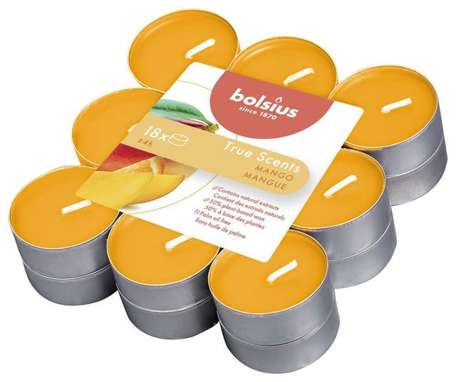 Bolsius candeline profumate 18 pezzi mango