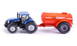 Siku 1945, trattore New Holland con nave galleggiante monoasse, scala 1:50, metallo plastica,