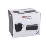 Brabantia set da pranzo da asporto - 2 pezzi - plastica - grigio scuro