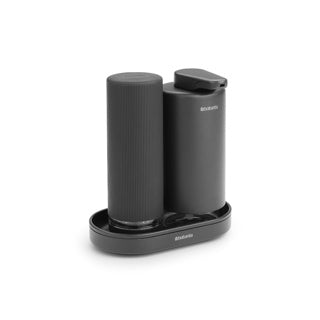 Set dispenser sapone stile lavandino Brabantia - minerale grigio infinito
