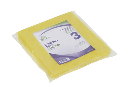 Strofinaccio in viscosa Luva ca. 125 grammi ca. Set da 3 gialli 38x40 cm