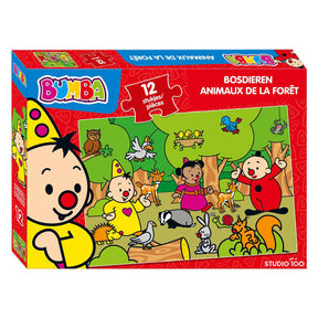 Studio 100 bumba puzzle animali della foresta, 12 pz.