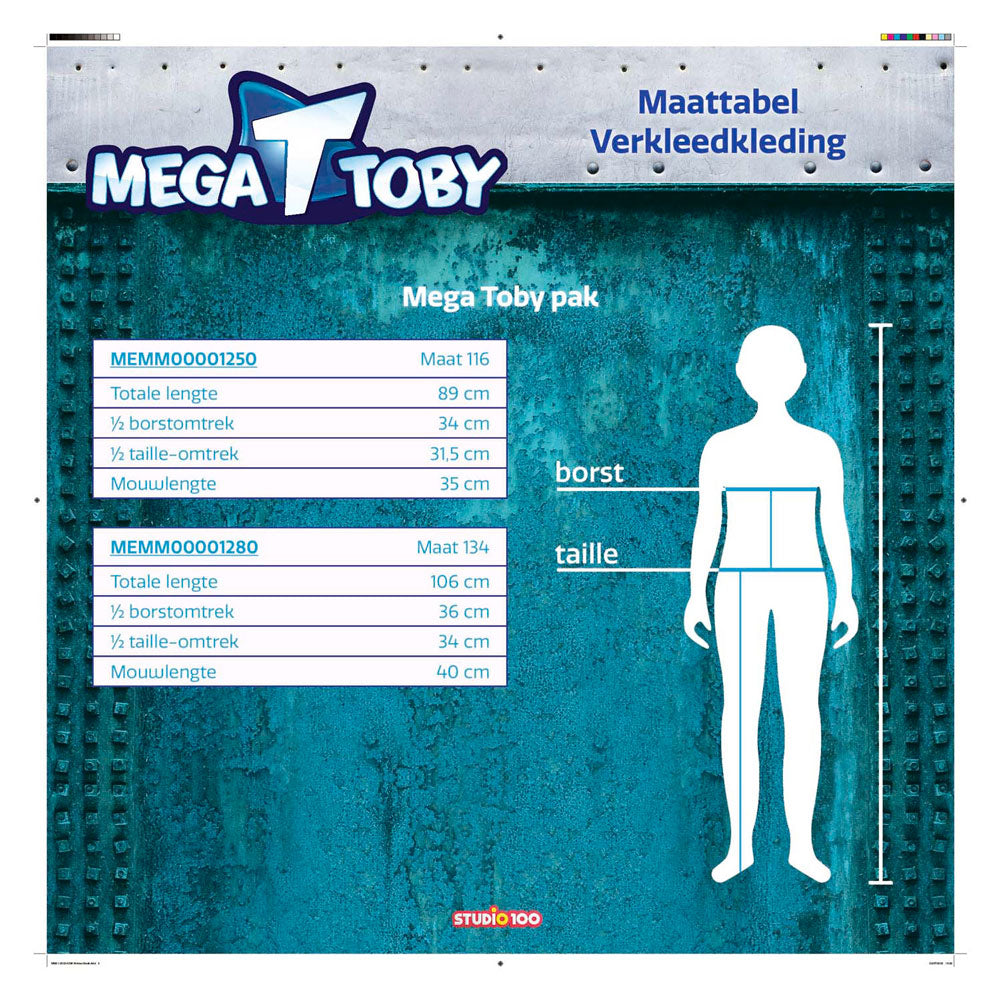 Costumi mega mindy - costume mega toby 6 8 anni - taglia 134
