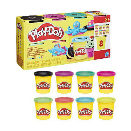 Set di vasi di terracotta Play-doh con mix di colori - 8 pezzi