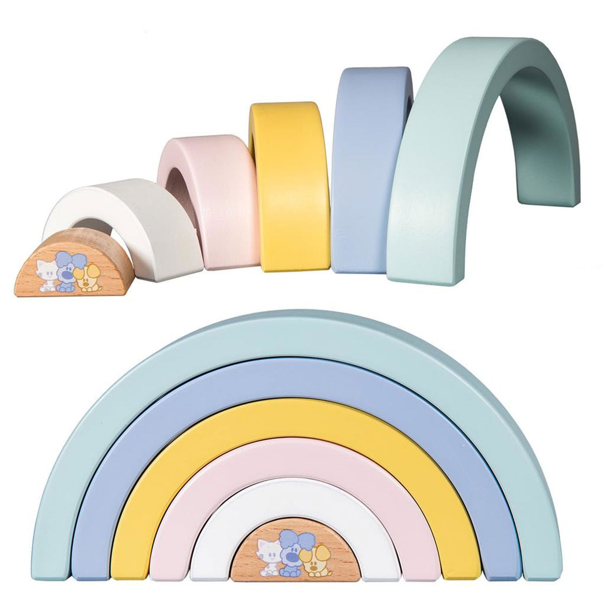 Rubo gioca con Woezel e Pip, il piccolo arcobaleno