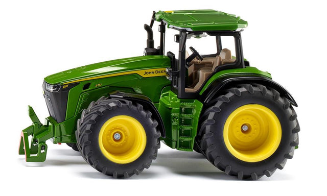 Siku 3290, John Deere 8R 370, 1:32, metallo plastica, verde, incl. contrappeso, cofano apribile
