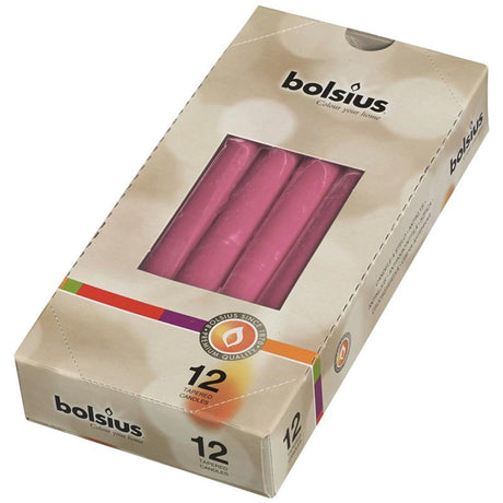 Candela gotica Bolsius 245 24 scatola da 12 pezzi fucsia