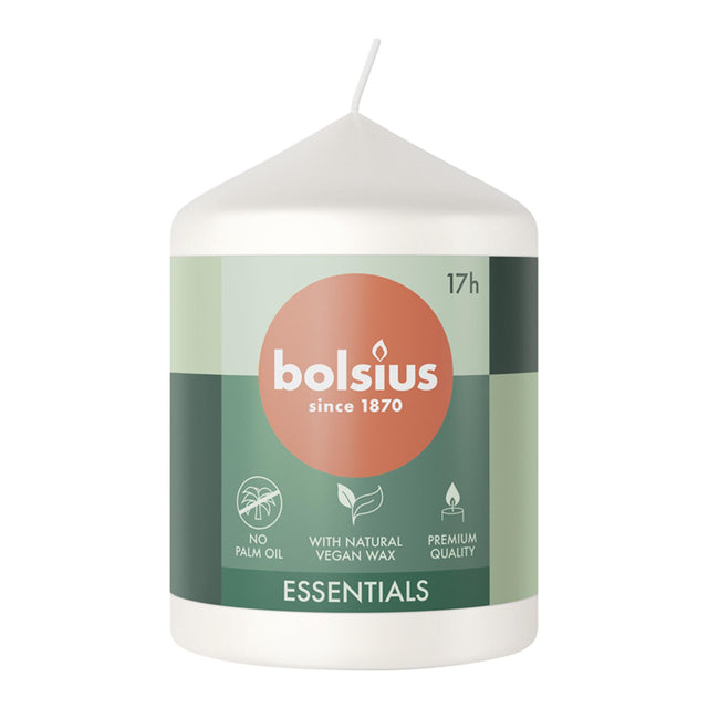 Candela a colonna Bolsius 80 58 bianco nuvola