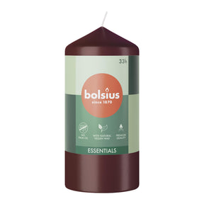 Candela a colonna Bolsius 120 58 rosso velluto