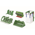 Set accessori per caricatore frontale Siku 3658, 5 pezzi, 1:32, verde, adatto a tutti i trattori con caricatore frontale in scala 1:32