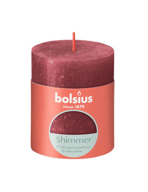 Bolsius candela rustica a colonna 80 68 rossa