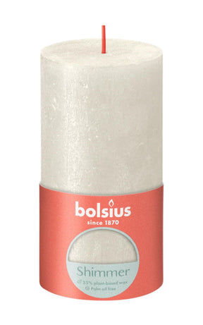 Candela a colonna rustica Bolsius 130 68 avorio