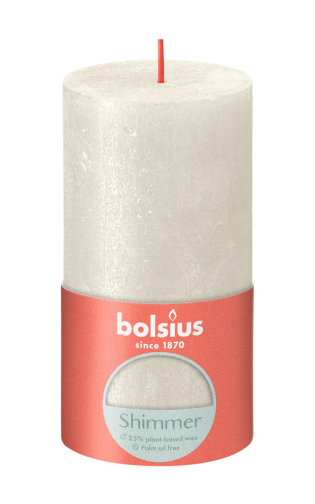 Candela a colonna rustica Bolsius 130 68 avorio