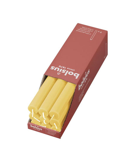 Candela da tavolo rustica Bolsius giallo sole 270 23mm