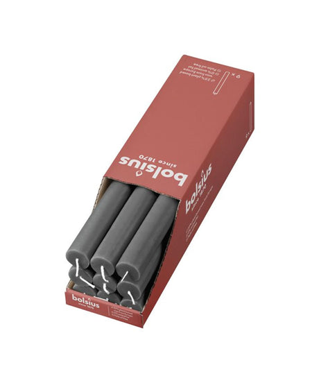 Candela da tavolo rustica Bolsius grigio tempesta 270 23mm