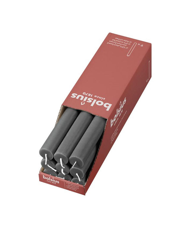 Candela da tavolo rustica Bolsius grigio tempesta 270 23mm