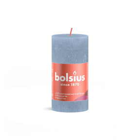 Candela a colonna Bolsius 100 50 rustica celeste-celeste