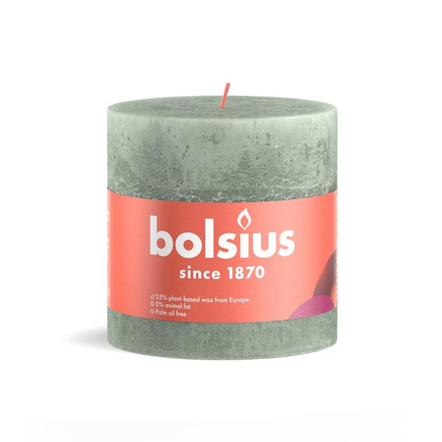 Candela rustica Bolsius 100 100 verde giada