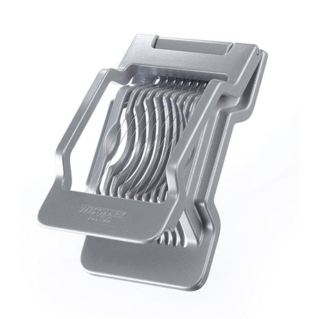 Tagliauova Westmark per fette rotonde e ovali, fili da taglio in acciaio inossidabile tensionati individualmente, acciaio inossidabile alluminio, justus, grigio, 10402260