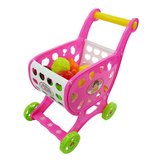 Carrello Aro con 12 tipi di generi alimentari. rosa o blu