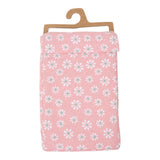 Daisy flowers tafelkleed textiel roze 140x250 cm