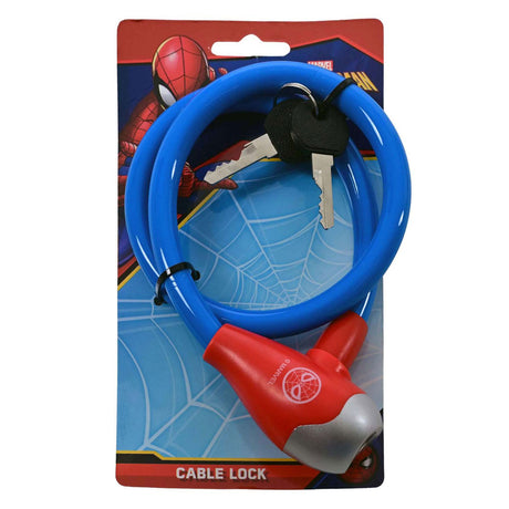 Lucchetto per bicicletta Spiderman lungo 12 mm - 65 cm