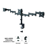 Neomounts Neomounts NM-D135D3BLACK Neomocts Triple Desk Mount, 3x 10-27, 24 kg, ruota di inclinazione Ruota,