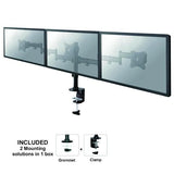 Neomounts Neomounts NM-D135D3BLACK Neomocts Triple Desk Mount, 3x 10-27, 24 kg, ruota di inclinazione Ruota,