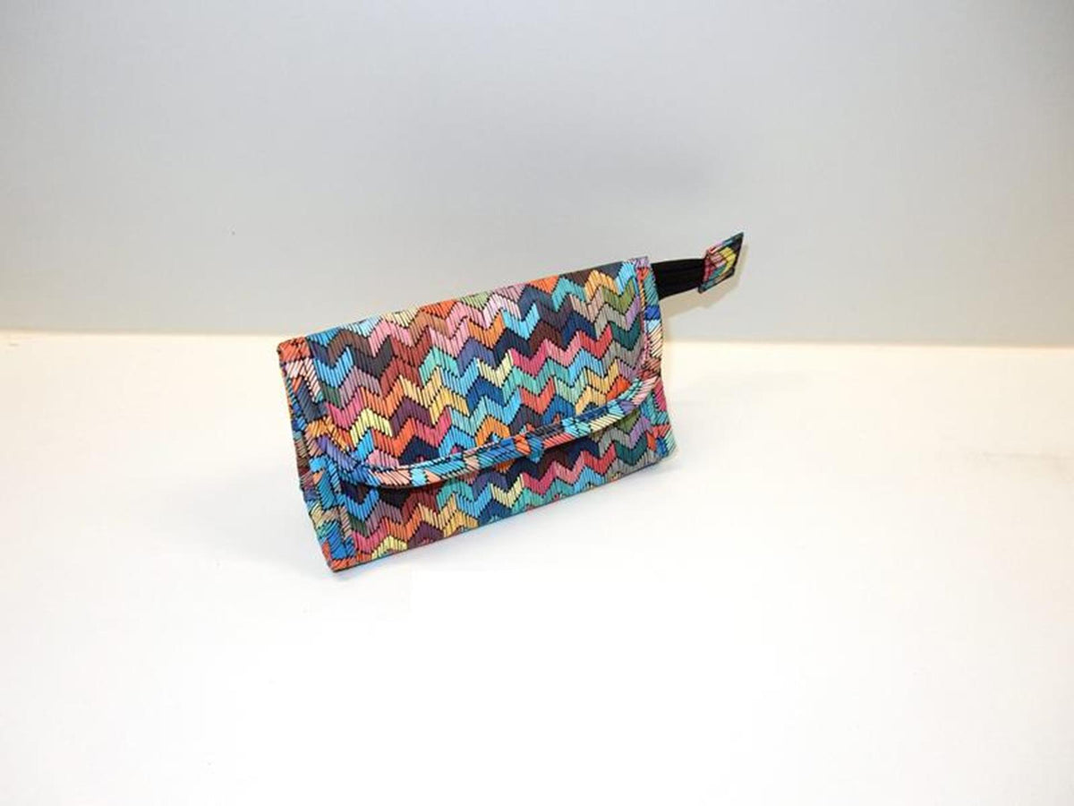 Beauty case multicolore con specchio 17,5x10cm