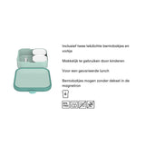 Mepal bento lunch box large campus - 1,25 l - inclusi 2 contenitori bento rimovibili a tenuta stagna forchetta - cool blue