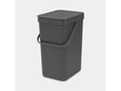 Pattumiera Brabantia sort go - 12 litri - grigio scuro