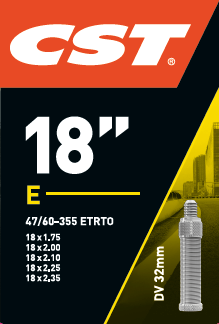 Tubo interno CST 18x1.75 Etro 47 60-355, valvola: blitz Holland 32mm