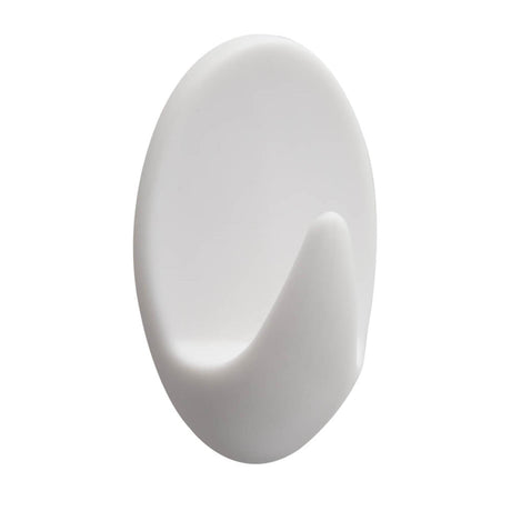 Gancio adesivo Tiger baseline ovale m plastica bianca set da 4 pezzi 15x53x35mm