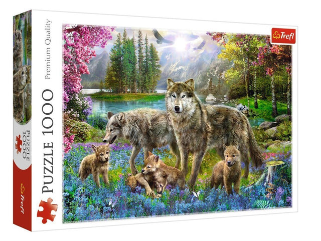Puzzle 1000 pz - incontro di lupi