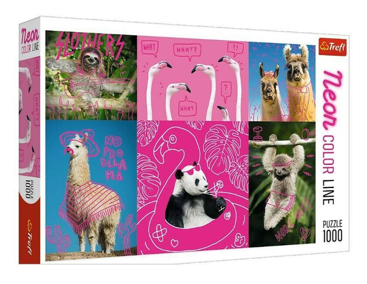 Puzzle bestie pazze neon 1000 pezzi