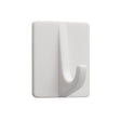 Gancio adesivo Tiger Baseline rettangolare in plastica bianca set da 6 pezzi 29x32x14mm