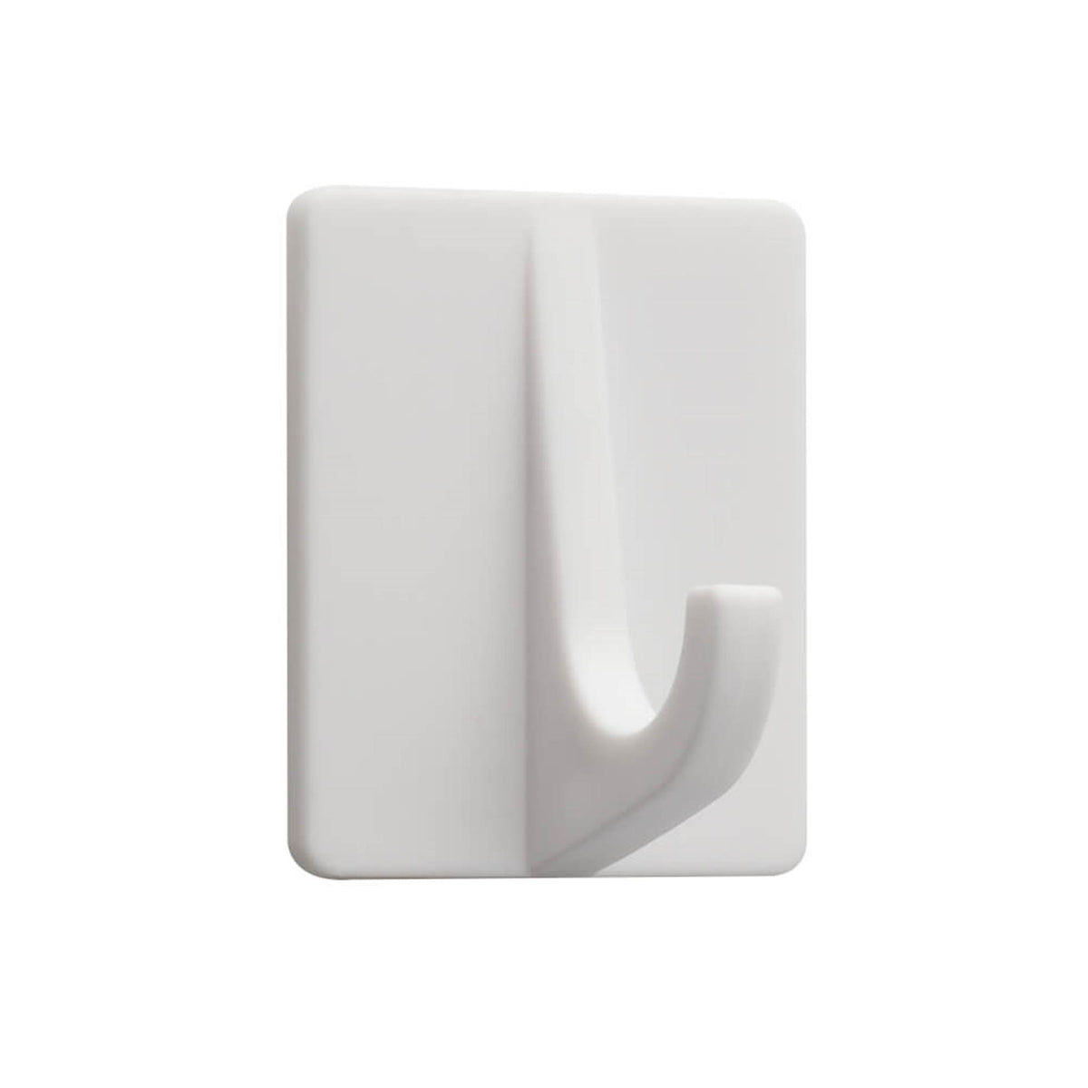 Gancio adesivo Tiger Baseline rettangolare in plastica bianca set da 6 pezzi 29x32x14mm