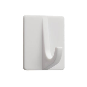 Gancio adesivo Tiger Baseline rettangolare in plastica bianca set da 6 pezzi 29x32x14mm