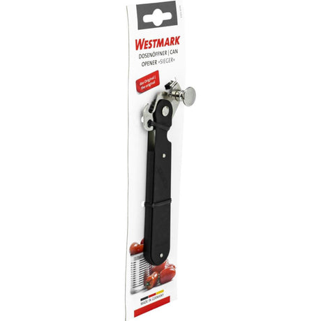 Apriscatole Westmark con leva e apribottiglie, lunghezza: 14,9 cm, acciaio, sieger originale, argento nero, 11212270
