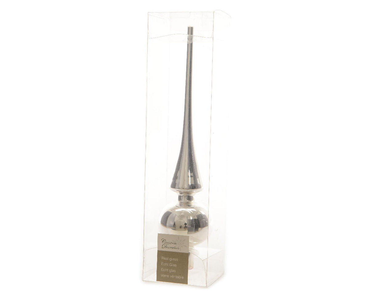 Decoris peak vetro lucido 26cm argento