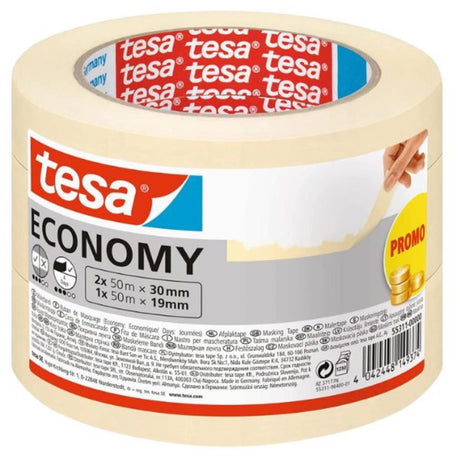 Tesa nastro adesivo ecologico set da 3 pezzi (2x 50mx30mm, 1x 50mx19mm)