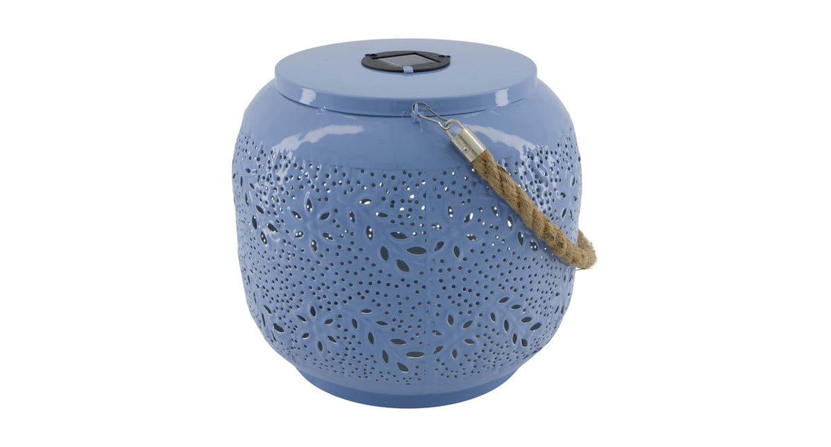 Lantern solar metal 28x28x25cm blue