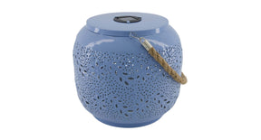 Lantern solar metal 28x28x25cm blue