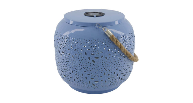 Lantern solar metal 28x28x25cm blue