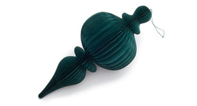 Paper ornament hanger ø35x78cm emerald