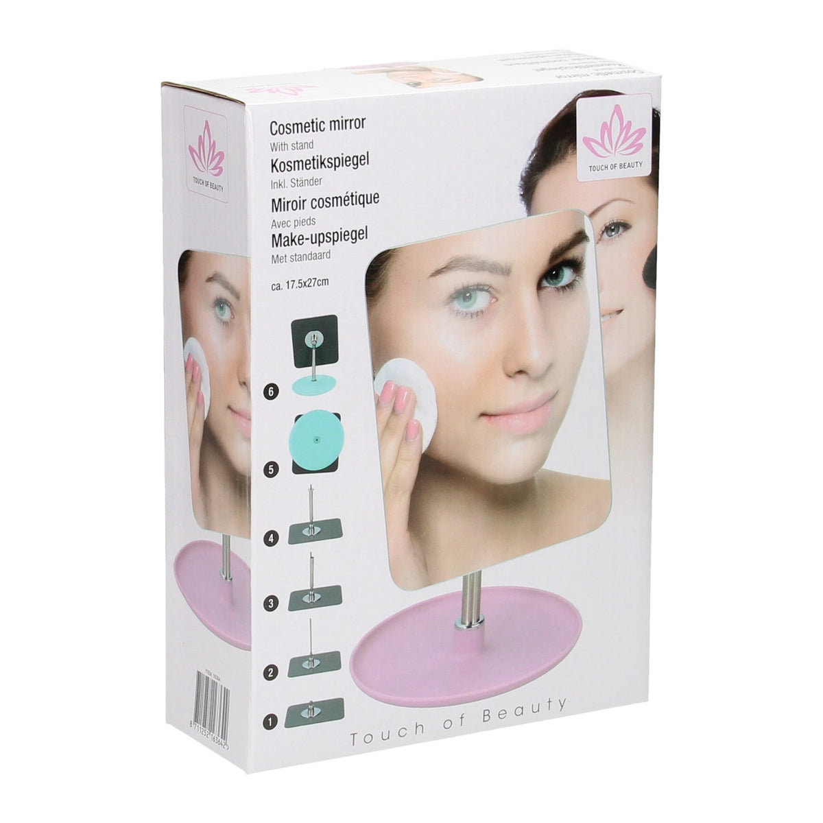 Specchio per il trucco con standard