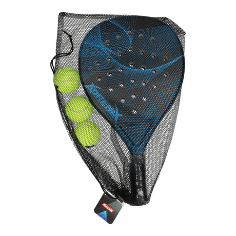 Set padel Adrenix racchetta con 3 palline - blu