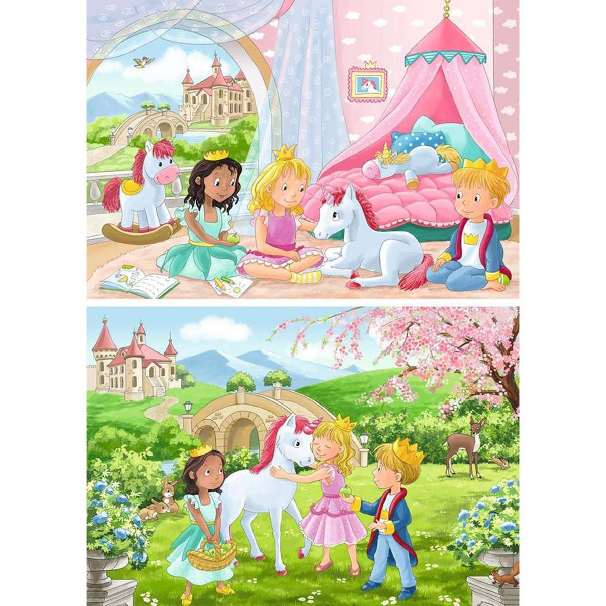 Puzzle Ravensburger principe principessa 2x12 pezzi
