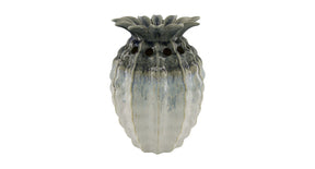 Vase pineapple ceramic 24x24x34cm white grey